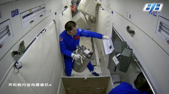 核心艙衛(wèi)生區(qū)。圖片來源：中國載人航天工程辦公室官方微信