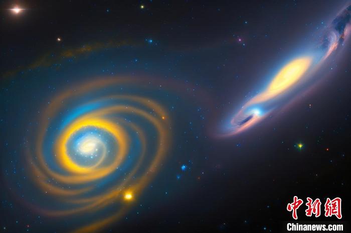 本星系群的三維藝術(shù)圖。　中科院國(guó)家天文臺(tái) 供圖