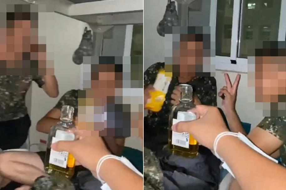 臺軍在宿舍開“飲酒趴”。圖片來源：臺灣“中時新聞網(wǎng)”。