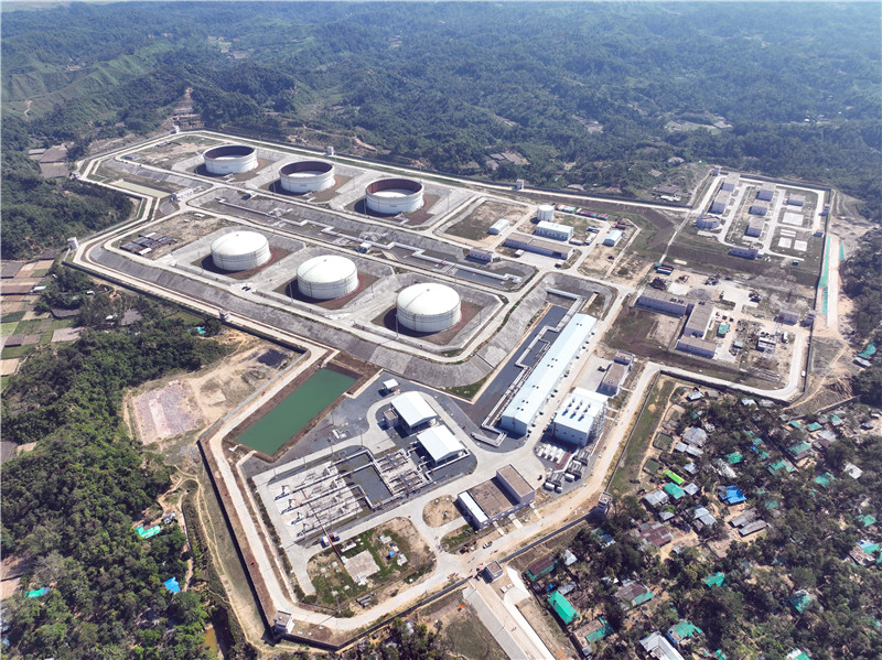 孟加拉國首個海陸一體化超大型石油儲運工程——單點系泊及雙線管道工程。中石油管道局供圖。