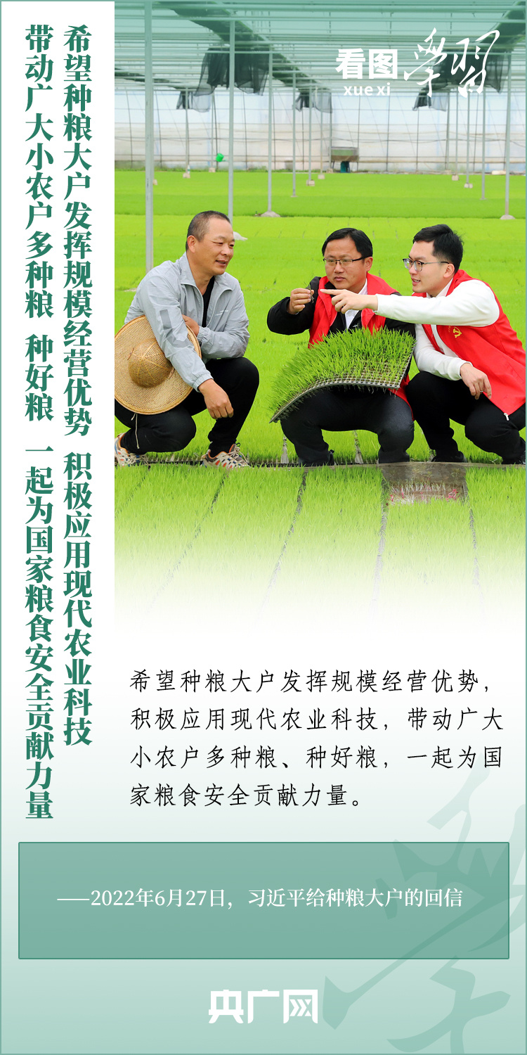 看圖學(xué)習(xí)丨推廣良田、良種、良法、良機(jī) 給農(nóng)業(yè)現(xiàn)代化插上科技的翅膀