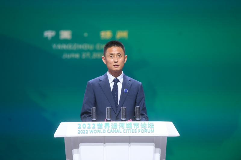 江蘇省文化和旅游廳副廳長李川在大會上致辭。邵丹攝