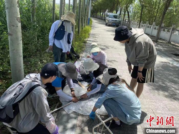 圖為科研人員正在進(jìn)行監(jiān)測(cè)?！∥鲗庝宜畤覞竦毓珗@供圖