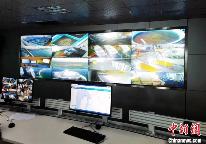 資料圖為生產平臺實時監(jiān)控視頻實現高速率、低時延回傳?！∏嗪Ｒ苿雍Ｄ戏止竟﹫D