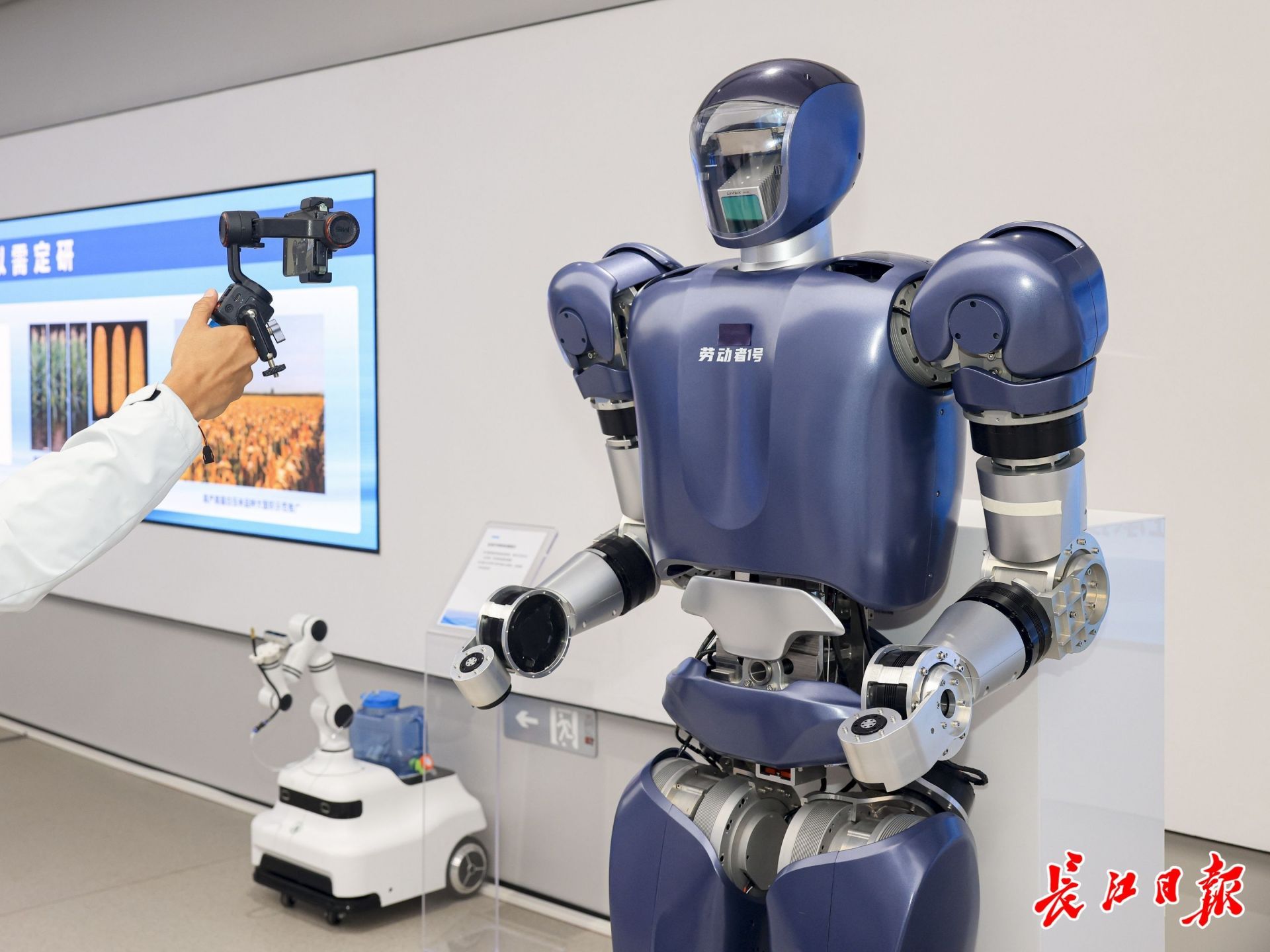 格藍(lán)若人形機(jī)器人。長(zhǎng)江日?qǐng)?bào)記者胡冬冬 攝