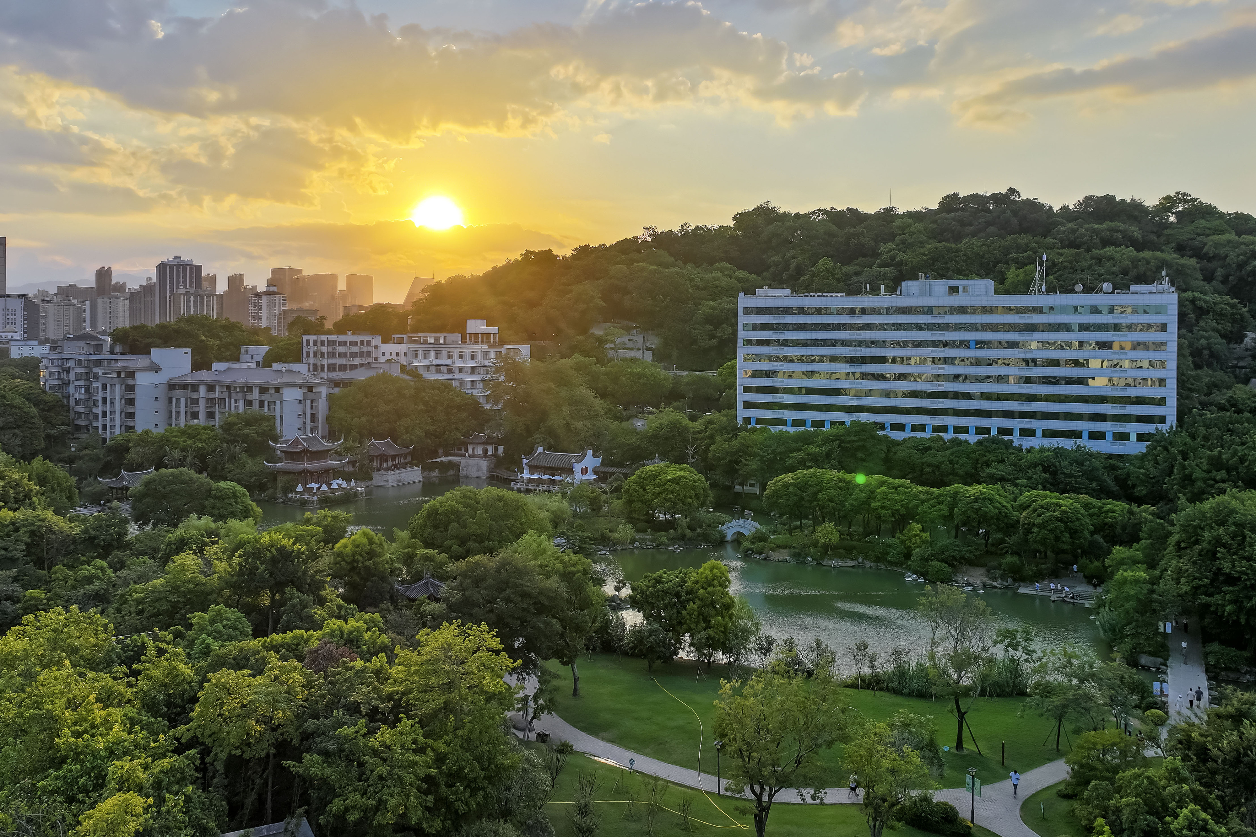 2024年7月17日，福州市鼓樓區(qū)黎明湖生態(tài)濕地公園。