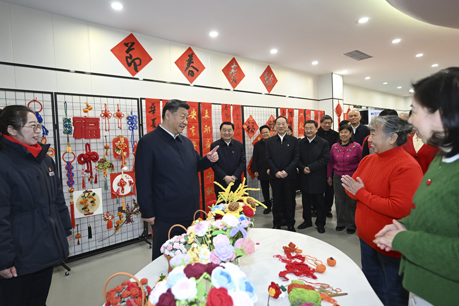 2025年1月23日，習(xí)近平總書記在沈陽(yáng)大東區(qū)長(zhǎng)安街道長(zhǎng)安小區(qū)社區(qū)黨群服務(wù)中心考察。