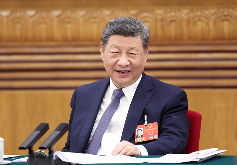 2026年3月5日下午，中共中央總書記、國家主席、中央軍委主席習近平參加他所在的十四屆全國人大四次會議江蘇代表團審議。