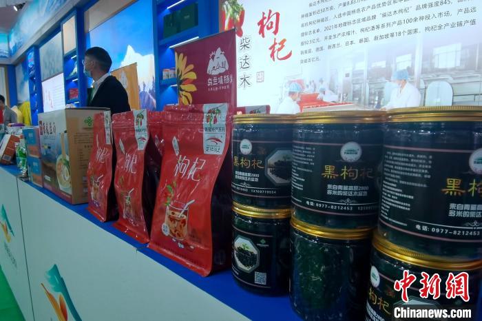 圖為柴達(dá)木枸杞參展。　李雋 攝