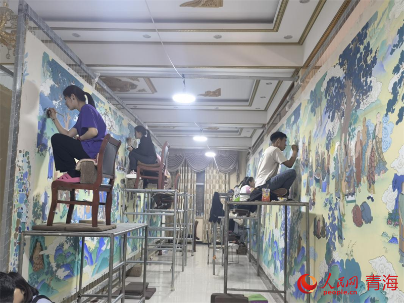 龍樹(shù)畫(huà)院傳習(xí)室。人民網(wǎng) 馬可欣攝