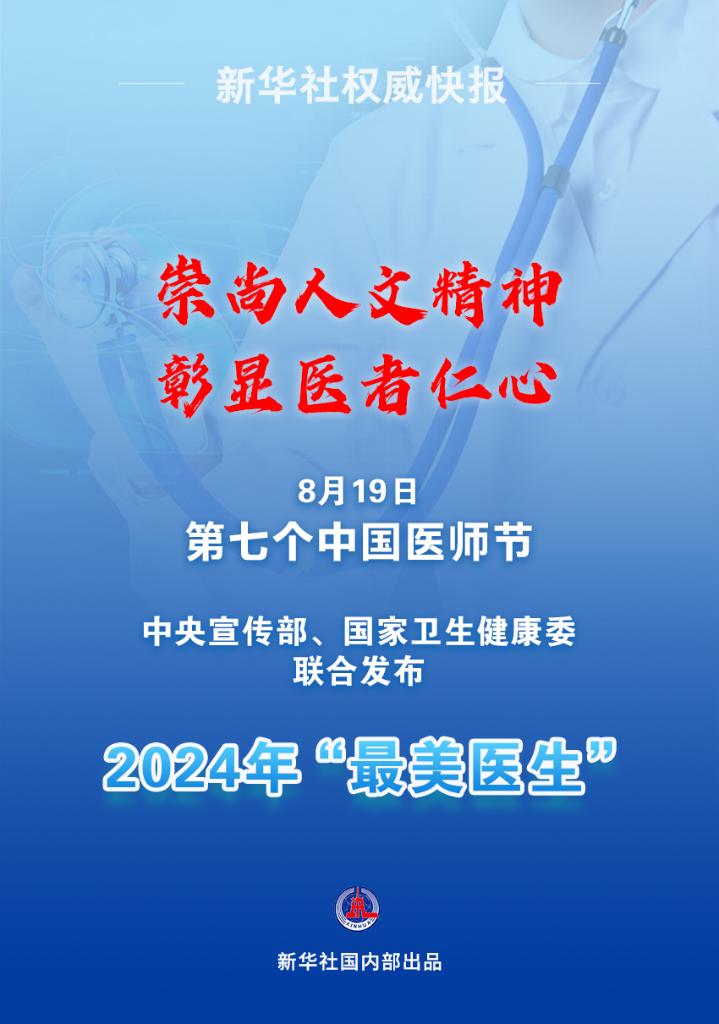 新華鮮報|致敬“白衣戰(zhàn)士”！2024年“最美醫(yī)生”發(fā)布